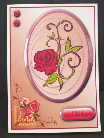 Dark Pink Rose Pyramid by Cheryl French