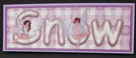 Snow Large Dl Card Front with Step-by-step by Cheryl French