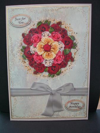 Rose Posy with Gold by Cheryl French