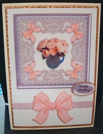 Peach Bows and Roses by Cheryl French