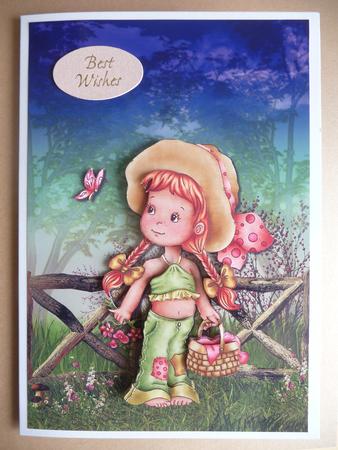 Picnic in a Meadow~ Card Front and Decoupage by Cheryl Louis