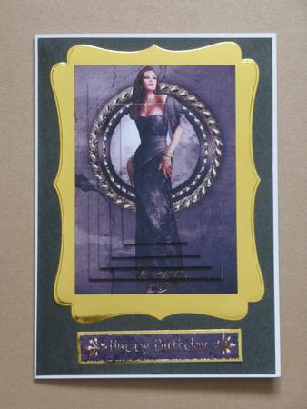 Art Deco Lady Pearl (black) Pyramid by Cheryl Louis