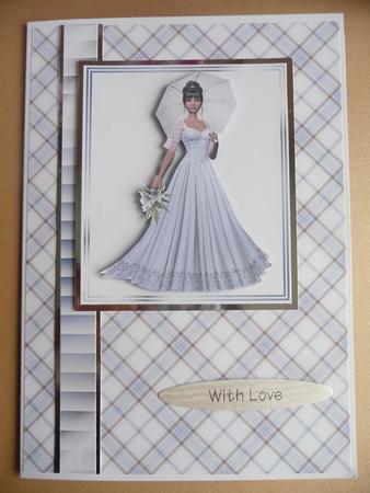 Beautiful Bride Toppers. Ribbon & Backing Paper by Cheryl Louis