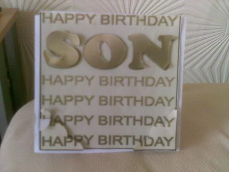 8 x 8 Birthday Son Scalloped Corner Topper by Cheryl Mills