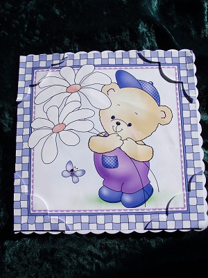 8 x 8 Robert's Flowers Scalloped Corner Topper by Cheryl Morrison