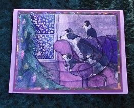 Waiting for Santa Oval Pyramid by Cheryl Morrison