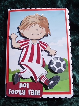 Mini Dude Footballer Red by Cheryl Morrison