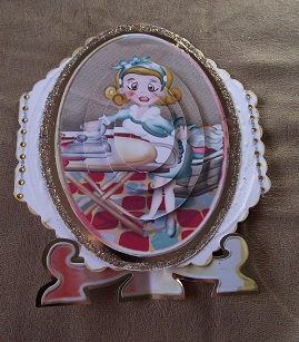 Housewife Plate Card with Pyramage by Cheryl Morrison