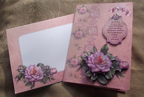 Say It with Roses Oval Apperture K Card by Cheryl Morrison