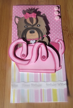 Yorkie Shaped Card by Cheryl Morrison