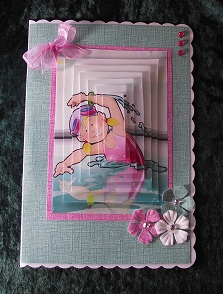 Cute Swimmer Girl Pyramid by Cheryl Morrison