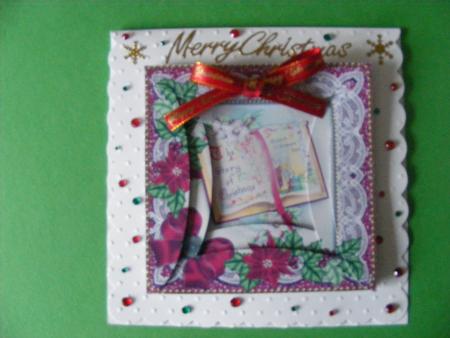 Glory Book Red Poinsettia 5in Rounded Spiral Stacker by Cheryl Smith