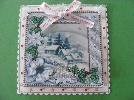 Dream Church Poinsettia 5in Round Bottom Stacker by Cheryl Smith