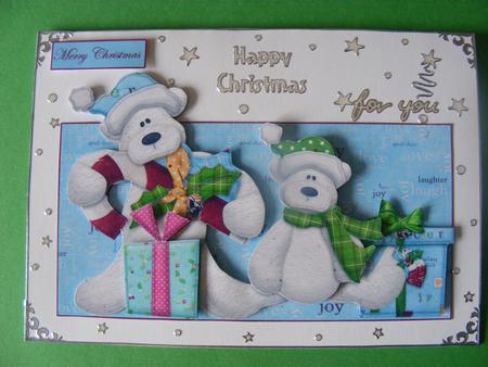 Christmas Teddy Bears Over the Edge by Cheryl Smith
