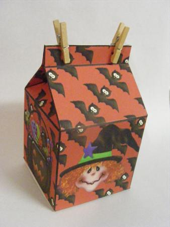 Milk Carton Gift Boxes - Bats in the Belfry by Cheryl Smith