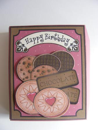 3D Cookies Gift Box Card Kit with 3D Decoupage by Cheryl Smith