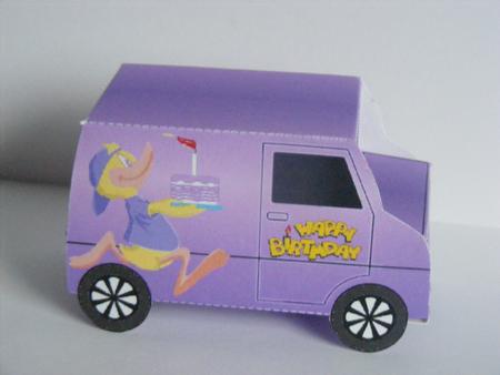 Model Van - Birthday Cake Duck 1 by Cheryl Smith