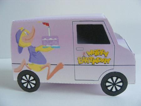 Model Van - Birthday Cake Duck 4 by Cheryl Smith
