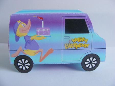 Model Van - Birthday Cake Duck 2 by Cheryl Smith