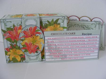 Recipe Card and Box Kit 10 - Lilies by Cheryl Smith