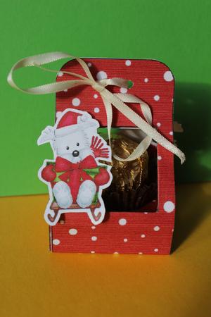 Westie Dog 3D Xmas Treat Box Tree Decoration Easifold Frame by Cheryl Smith