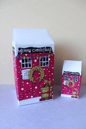 3D Xmas Police Box Milk Carton Treat Boxes by Cheryl Smith