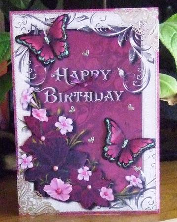 Floral Silver Flourish Frame Birthday by Chris Keys