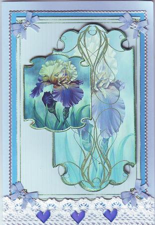 Majestic Iris Card Topper 2 by Chris Keys
