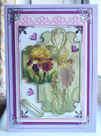 Majestic Iris Card Topper 3 by Chris Keys