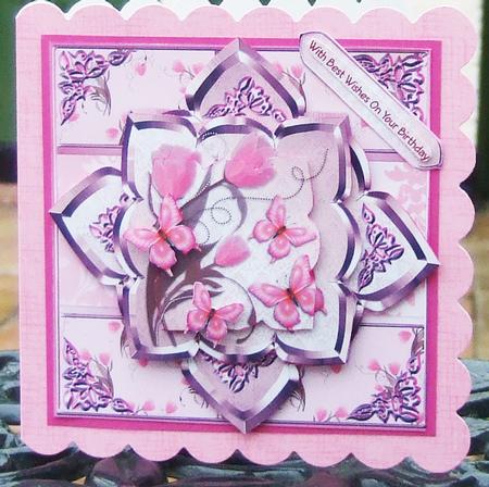 Pink Tissue Tulips & Butterflies Minikit by Chris Keys