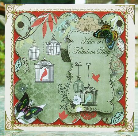 Olive Birdcage Fabulous Day 8in Scallop Topper by Chris Keys