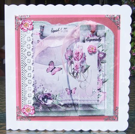 Pink Roses Bookmark Card by Chris Keys