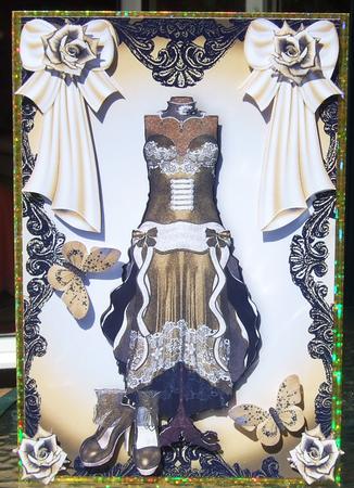 Gold Antique Dress in Ornate Frame by Chris Keys