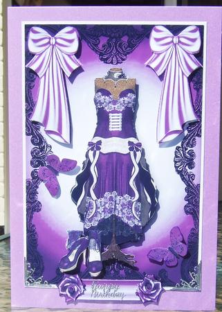 Purple Antique Dress in Ornate Frame by Chris Keys