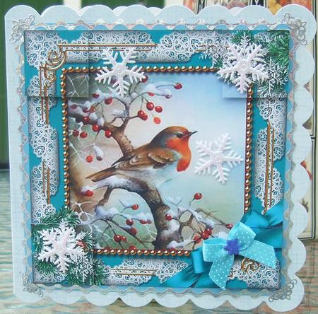 Red Robin Snow 8in Picture Sheet by Chris Keys