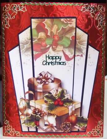 Art Deco Christmas Stacker Topper - Golden Gift Box by Chris Keys