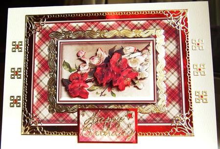Pink & Cream Flowers Quick Card by Chris Keys