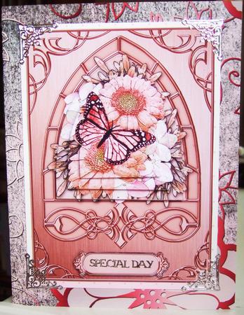 Floral Butterfly Fancy Arch Shaped Pyramid Sheet by Chris Keys