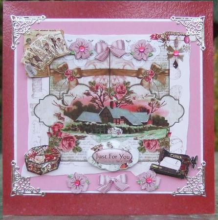Three Ladies Sewing Shop Topper & Decoupage by Chris Keys
