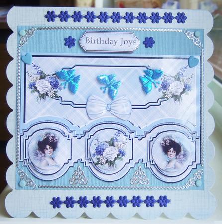 Victorian Lady Scalloped Edge Card Front by Chris Keys