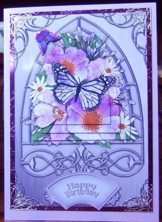 Butterfly & Flowers Fancy Arch Shaped Pyramid Sheet by Chris Keys