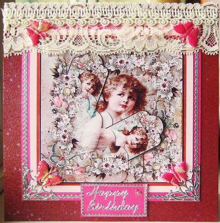 Roses Butterflies Vintage Girl by Chris Keys