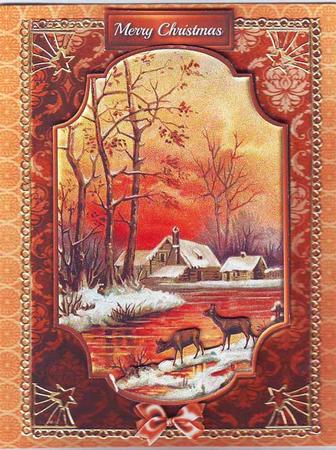 Snow Scene & Deer Quick Card by Chris Keys