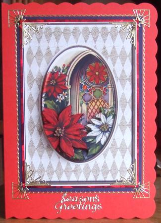 Poinsettias & Church Quick Card by Chris Keys