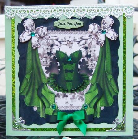 Black Beauty Corset & Shoes Topper & Decoupage by Chris Keys