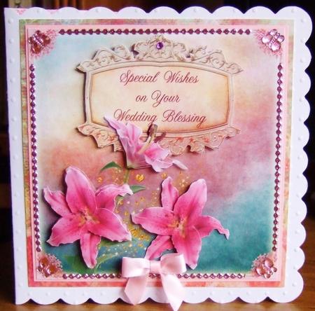 Stargazer Lily Wedding Blessing 8x8inch Topper by Chris Keys