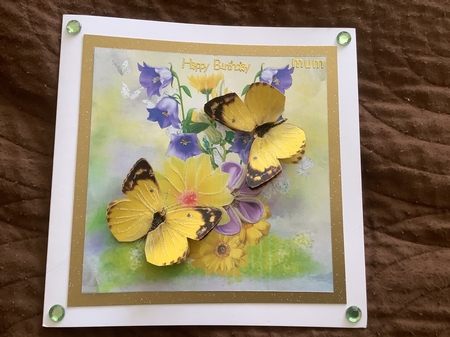Quick and Easy Yellow Flowers and Butterflies Topper by Chris Lawlor