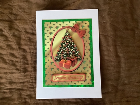 Oh Christmas Tree Decoupage Quick Card Front by Chris Lawlor