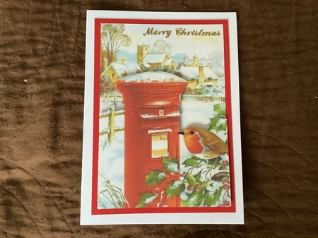 Snow Village with Letterbox & Robin by Chris Lawlor