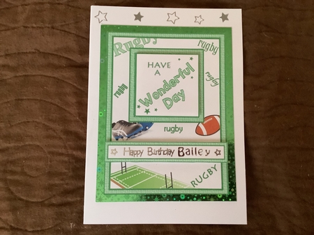 Rugby card front. by Chris Lawlor